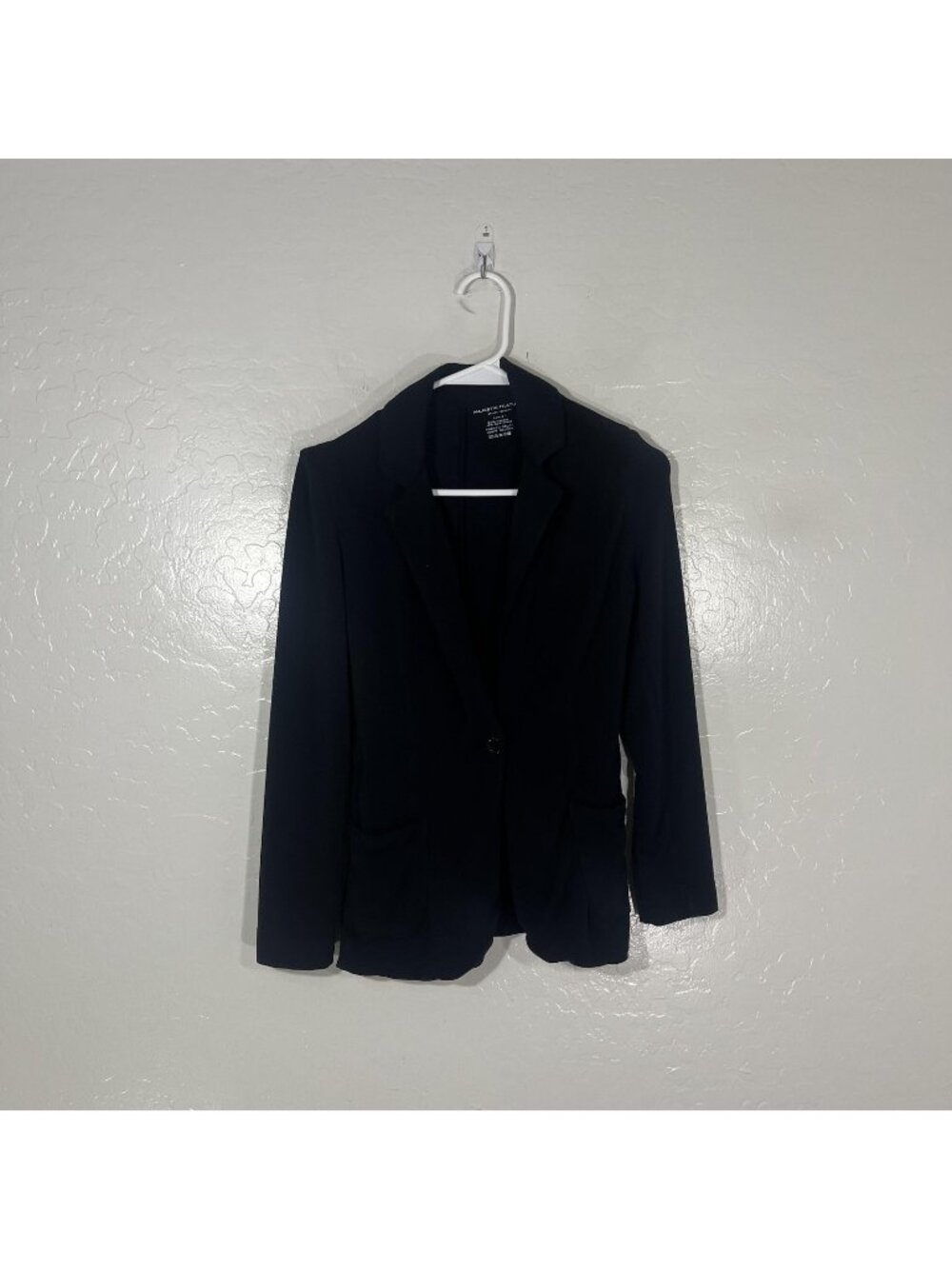 Majestic Filatures Blazer Womens 1 Black Jersey One Button Stretch Jacket